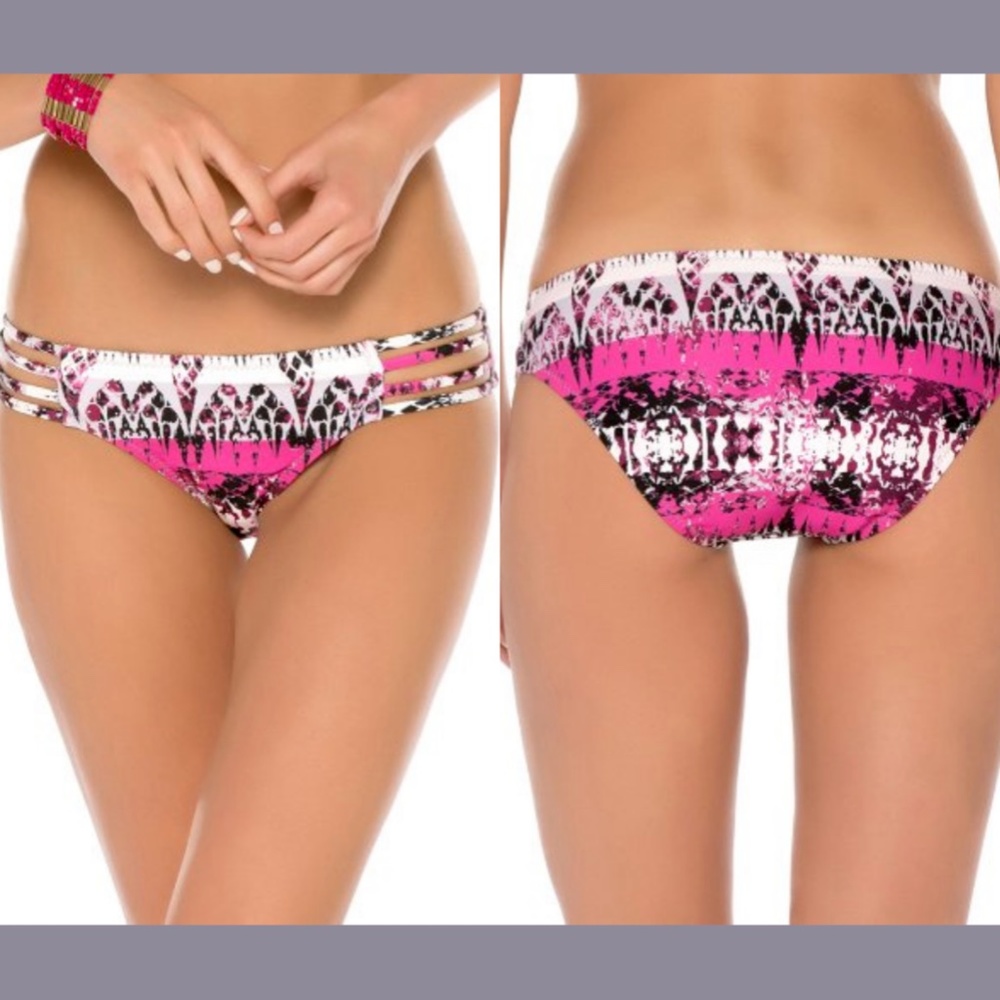 NEW Becca Kenya Tab Side Hipster Bikini‎ Bottom in Tulip [SZ XS ]